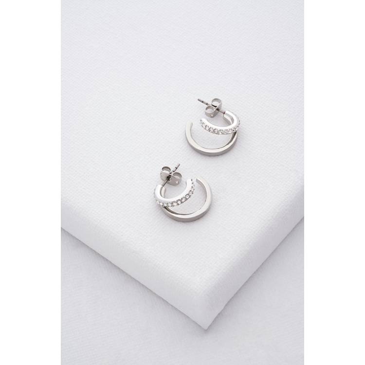 Ted Baker double hoop earrings with crystals, imported from the UK