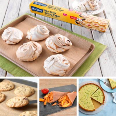 Bacofoil non-stick baking paper with non-slip base 38cm x 10m - British product