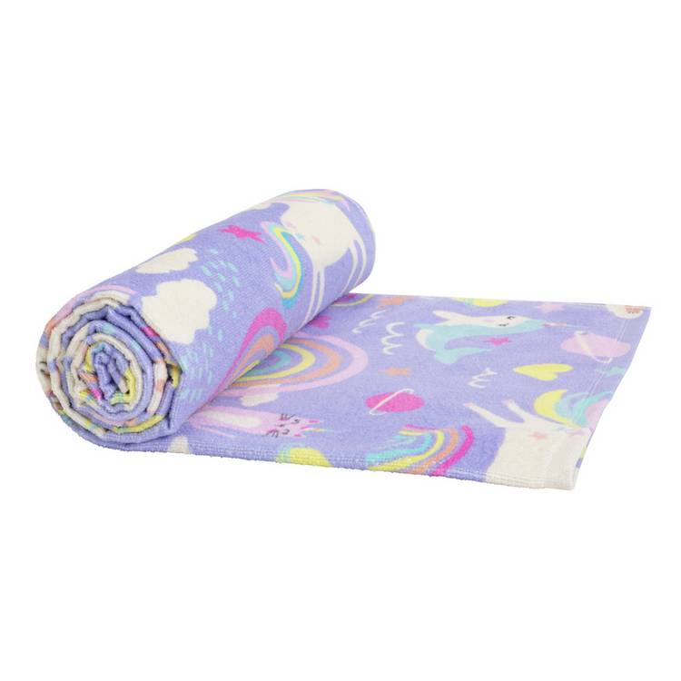 Argos Home unicorn print beach towel 140x70cm (British brand)