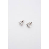 Ted Baker heart crystal stud earrings silver-tone finish, UK version