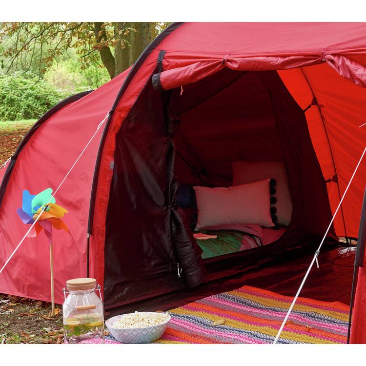 Pro Action 6 person tunnel tent 3 room camping, UK version