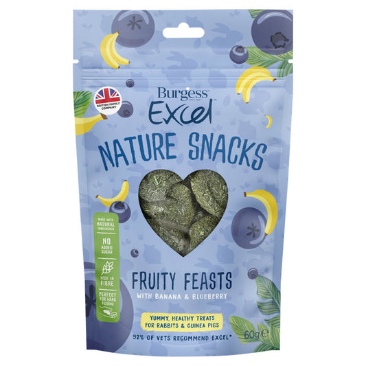 Burgess Excel Nature Snacks Fruity Feasts Treats for Rabbits & Guinea Pigs GOODS ASDA   