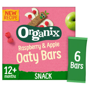 Organix Raspberry & Apple Soft Oaty Bars Toddler Snacks 138g Multipack