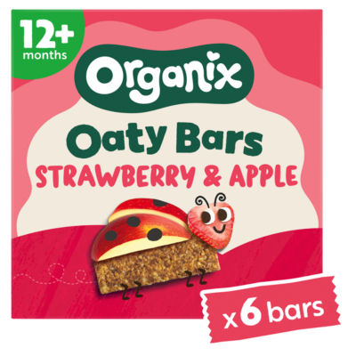 ASDA Organix Strawberry & Apple Soft Oaty Bars Toddler Snacks Multipack 138g- Buy online at McGrocer