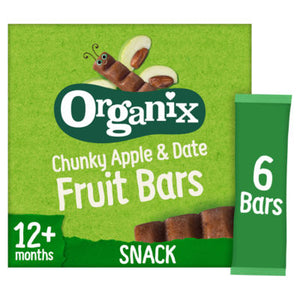 Organix Apple & Date Fruit Bars Toddler Snacks 6x17g