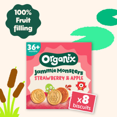 Organix Jammie Monsters biscuits 8x8g - imported from the UK