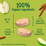 Organix apple rice cake clouds 4x18g, imported from the UK