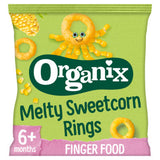 Organix sweetcorn rings baby snack puffs 20g, imported from the UK
