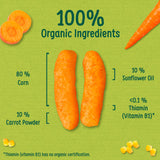 Organix carrot baby snack puffs 20g, imported from the UK