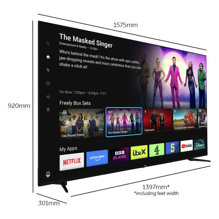 Bush 70 inch QLED 4K smart TV - British product