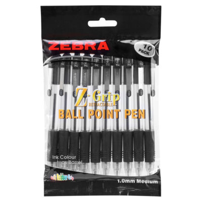 Zebra Z-Grip ballpoint pen black 10 pack - British product