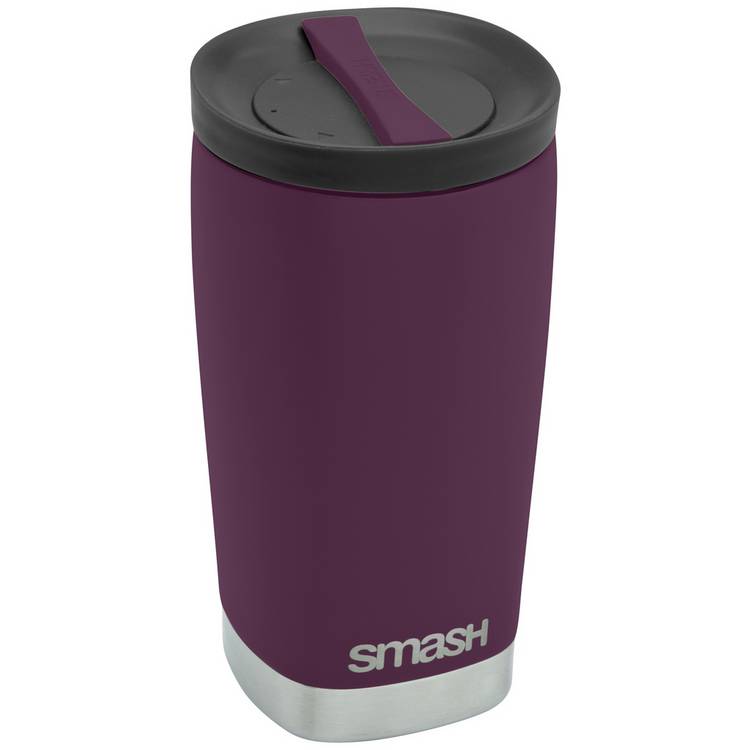 Smash Burgundy travel coffee mug 350ml, UK version