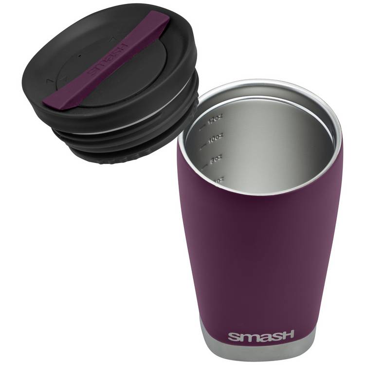 Smash Burgundy travel coffee mug 350ml, UK version