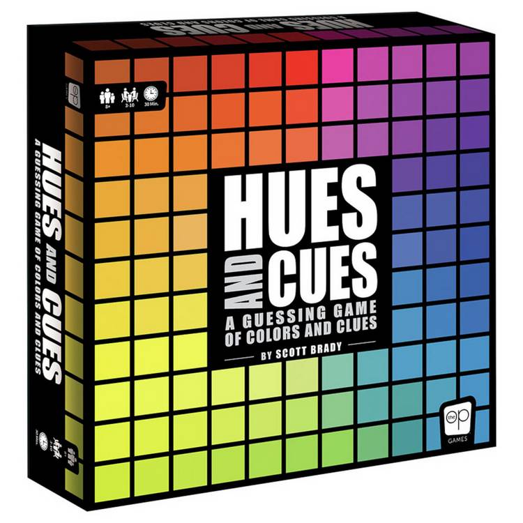 USAOPOLY Hues and Cues colour guessing board game, imported from the UK