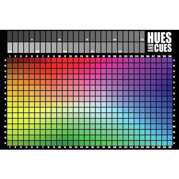 USAOPOLY Hues and Cues colour guessing board game, imported from the UK