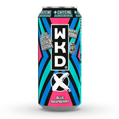 WKD blue raspberry alcoholic drink 440ml, imported from the UK
