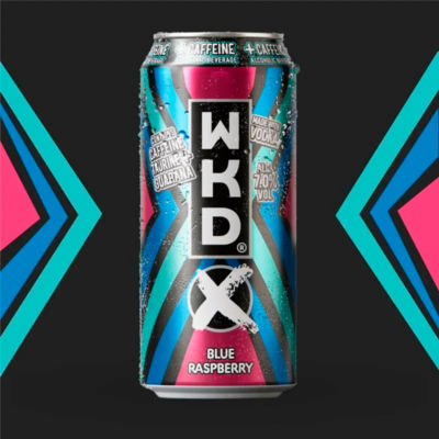 WKD blue raspberry alcoholic drink 440ml, imported from the UK