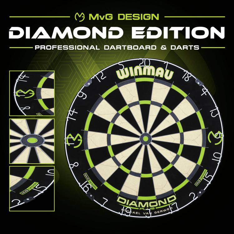 Winmau Michael van Gerwen dartboard set 45.4cm, imported from the UK