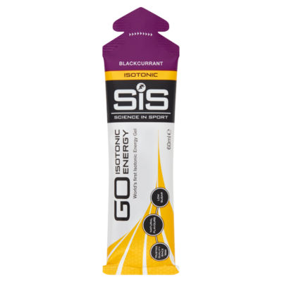 Science in Sport isotonic energy gel Blackcurrant 60ml, UK version