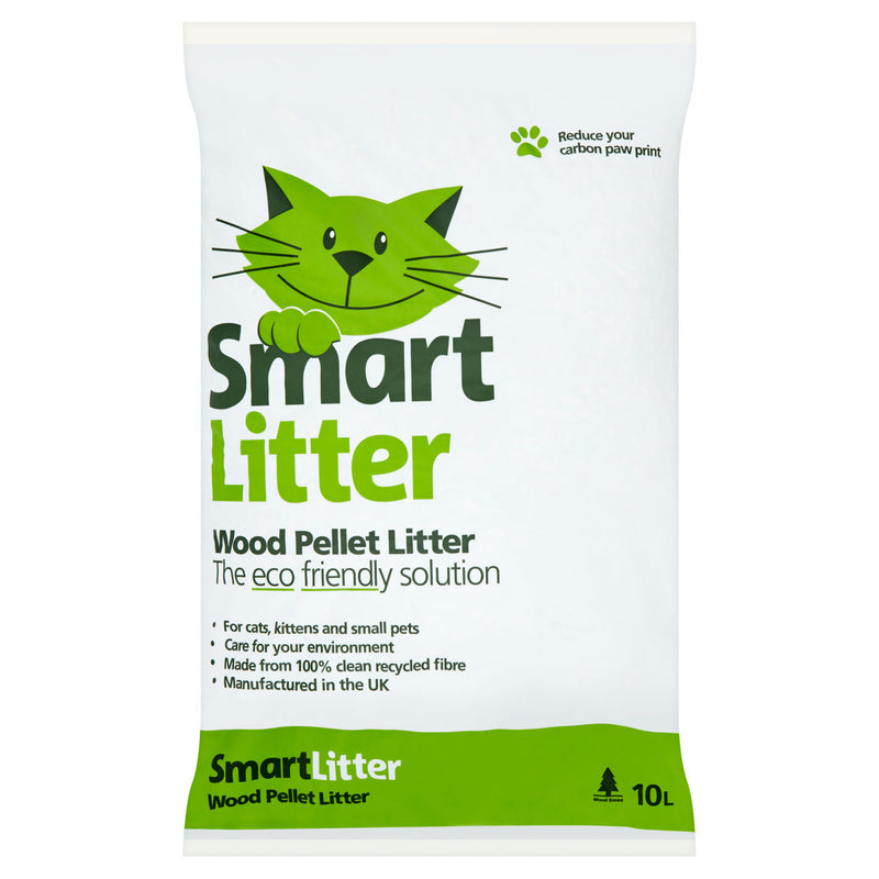 Smart Litter Wood Pellet Cat Litter 10 Litres (British brand)