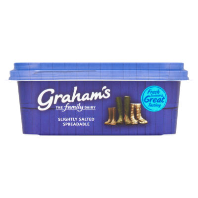 Graham's Slightly Salted Spreadable Butter 250g, imported from the UK