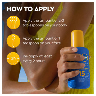 Nivea SPF15 sun cream pump spray 200ml, imported from the UK