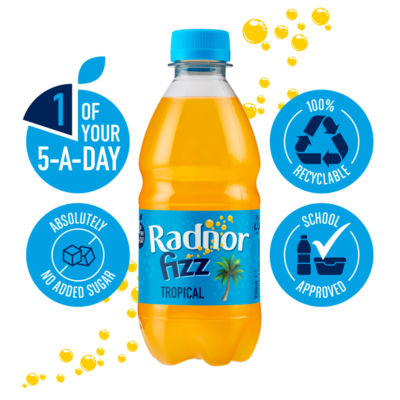 Radnor Fizz Tropical Kids Juice Drink 4x330ml, imported from the UK