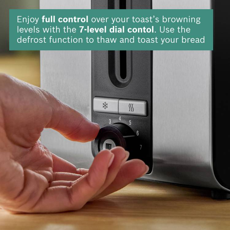 Bosch Sky Styline 2 slice toaster, imported from the UK