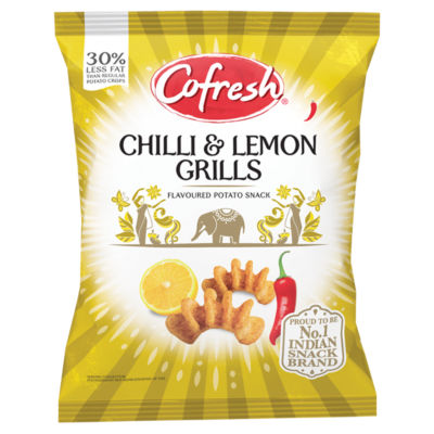 Cofresh chilli lemon grills potato snack 80g, UK version