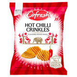 Cofresh Hot Chilli Crinkles potato snack 80g, imported from the UK