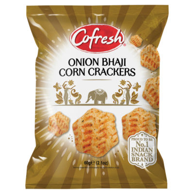 Cofresh Onion Bhaji Corn Crackers 60g (British brand)