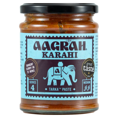 Aagrah Karahi Tarka curry paste 270g, imported from the UK