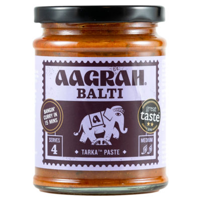 Aagrah Balti Tarka Paste 270g, imported from the UK