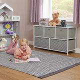 Liberty House white fabric 5-drawer box unit - British product