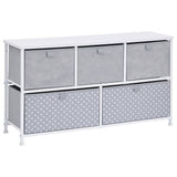Liberty House white fabric 5-drawer box unit - British product