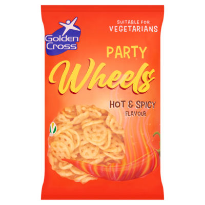 Golden Cross Party Wheels hot and spicy flavour 90g - British product