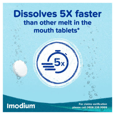 Imodium Instant Melts diarrhoea relief 6 tablets - British product