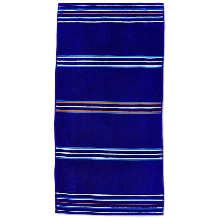 Catherine Lansfield beach towel 2-pack navy and blue, UK version