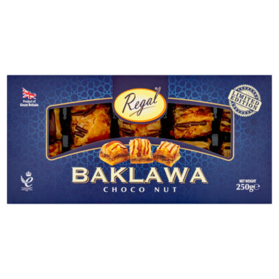 Regal Baklawa Limited Edition Choco Nut 250g, imported from the UK