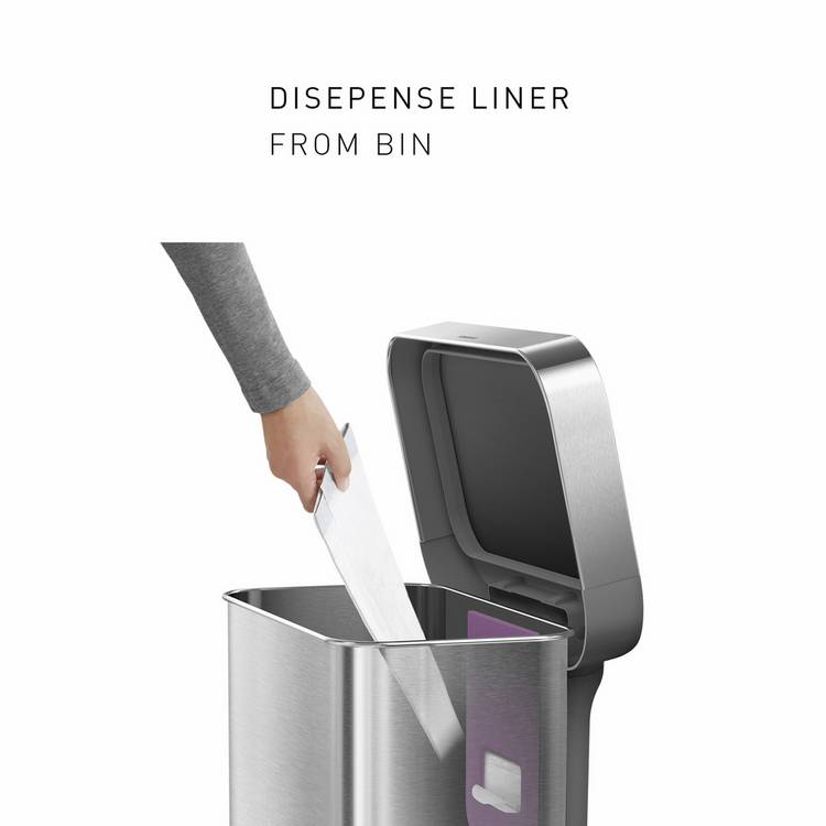 Simplehuman pedal bin brushed steel 45 litre, UK version