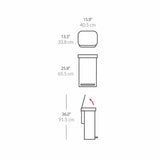 Simplehuman pedal bin brushed steel 45 litre, UK version