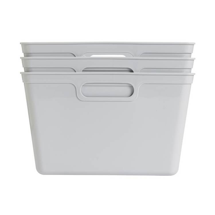 Argos Home storage boxes grey set of three 11L (British brand)
