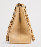 Valentino Garavani small lambskin Laseine tote bag, imported from the UK