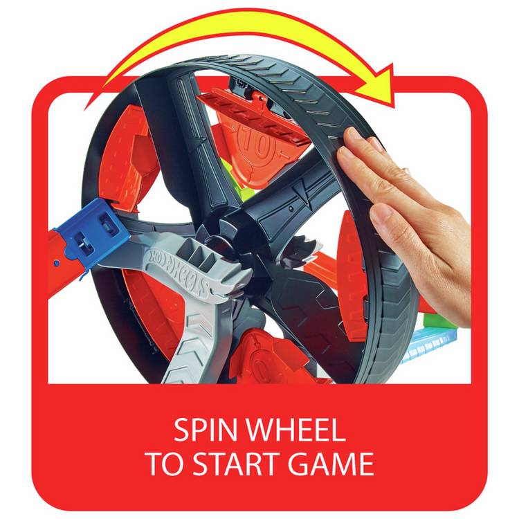 Hot Wheels Spinwheel Challenge track playset, imported from the UK