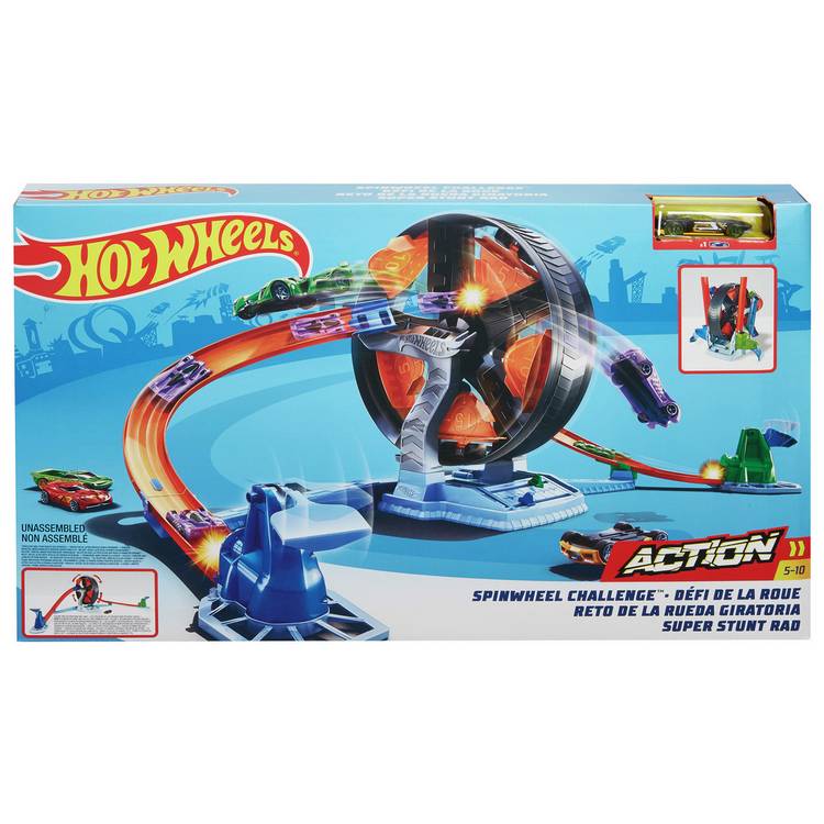 Hot Wheels Spinwheel Challenge track playset, imported from the UK