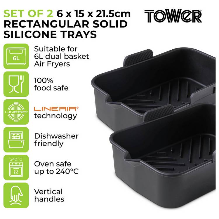 Tower air fryer silicone trays set of 2 - British product