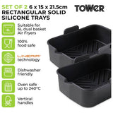 Tower air fryer silicone trays set of 2 - British product