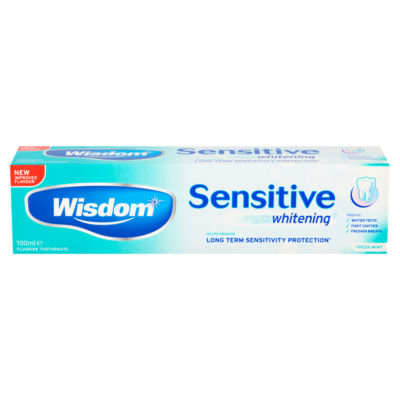 Wisdom sensitive whitening toothpaste 100ml (British brand)