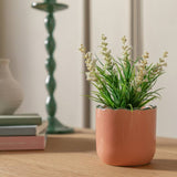Argos Habitat Artificial White Lavender in Wavy Pink Pot 17.8cm- Buy online at McGrocer