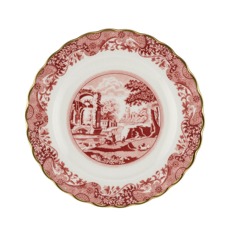 Spode 1770 Italian cranberry plate 16.5cm (British brand)